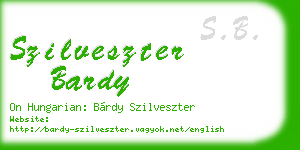 szilveszter bardy business card