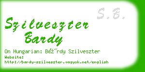 szilveszter bardy business card